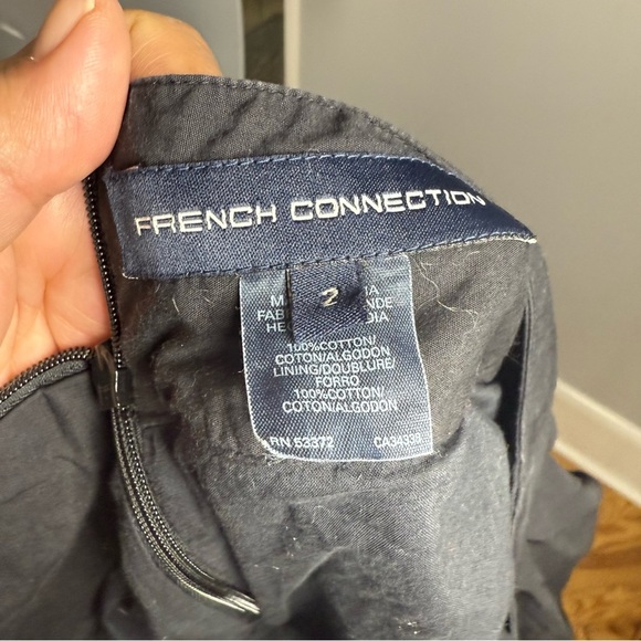 French Connection Black Twirl A-line Skirt Pleated Embroidered Vibrant Women’s 2 - Picture 8 of 8